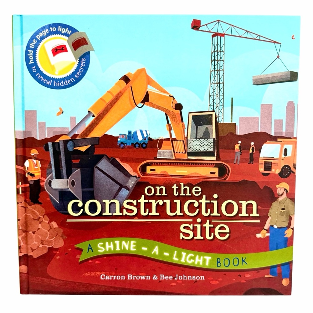 Usborne On the Construction Site‎ Shine-A-Light Hardcover – Brand New
